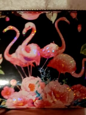 Cute & Sparkly Bottari USA Flamingo Floral Zip Wallet – Brand NEW